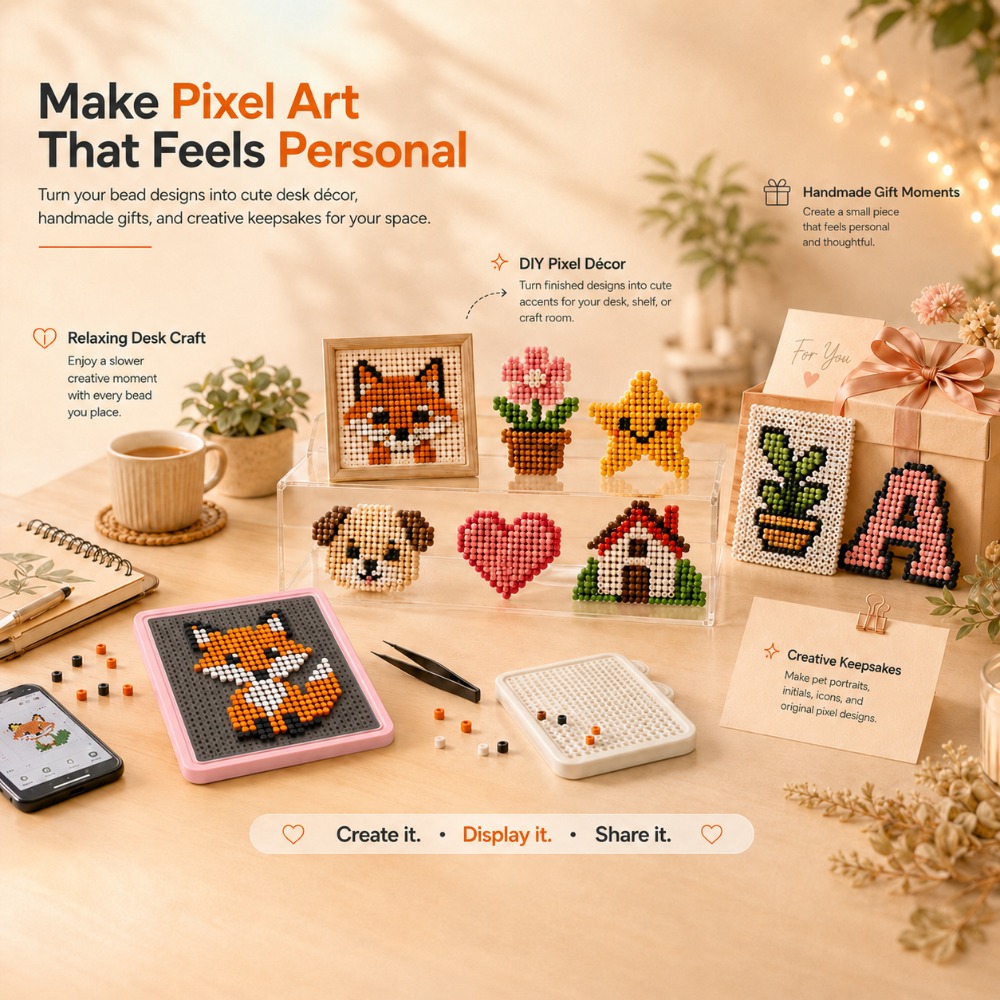 Jewelry Making Board - LED Smart Fuse Bead Pegboard, app-geleide