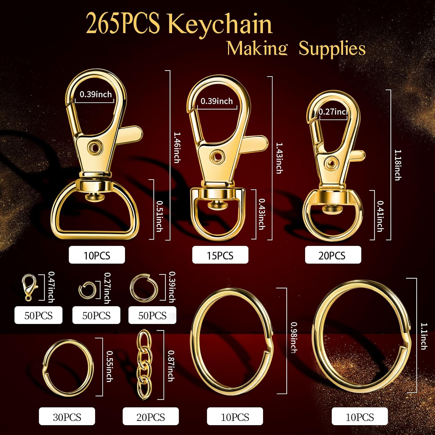 265 STKS Metalen Sleutelhanger - Lobster Clasp Silver recensie en prijs