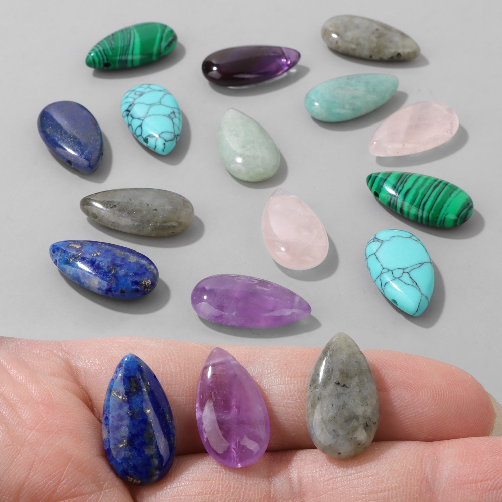 2PCS Natuurlijke Teardrop Ston - Jewelry Making Gemstones recensie en prijs